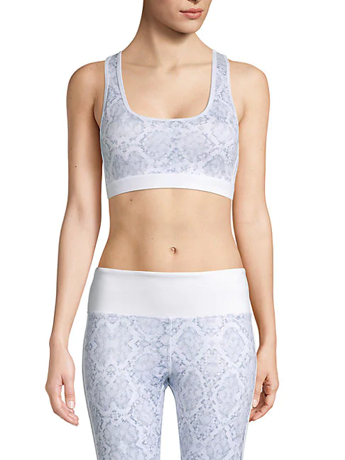 snakeskin sports bra