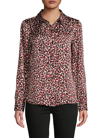 Shop Sanctuary Monday To Sunday Print Shirt In Red Cheetah