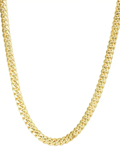 Shop Saks Fifth Avenue Miami Cuban 14k Yellow Gold Chain Necklace