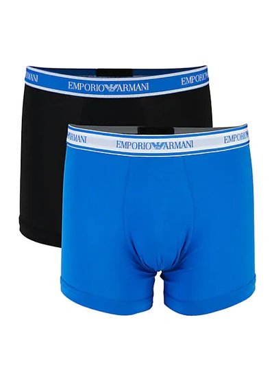 Shop Emporio Armani 2-pack Boxer Briefs In Black Multi
