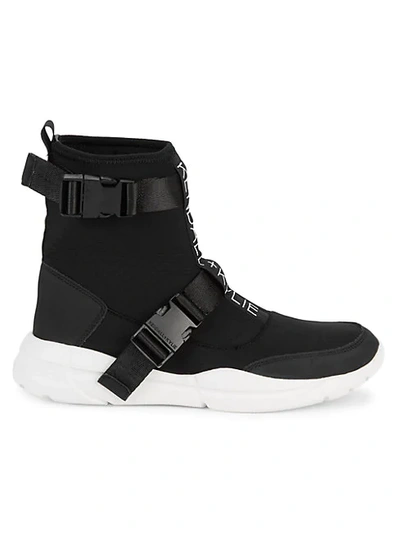 Shop Kendall + Kylie Nemo Logo Boot Sneakers In Black