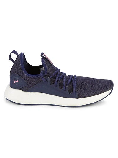 Shop Puma Nrgy Neko Knit Sneakers In Blue