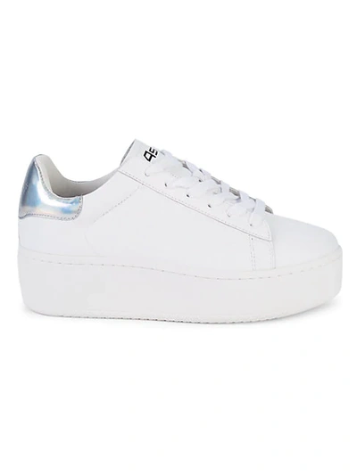 Shop Ash Cult Leather Platform Runners In White