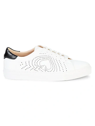 Shop Kate Spade Aaron Lace-up Leather Sneakers In White