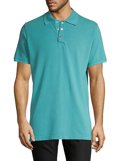 Shop Kiton Short-sleeve Cotton Polo In Light Green