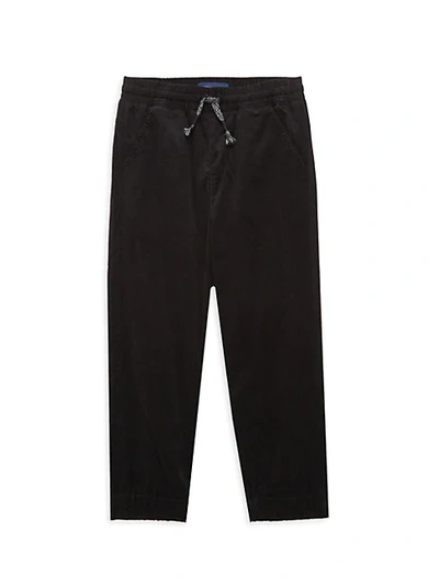 Shop Andy & Evan Little Boy's Drawstring Cotton Pants In Black