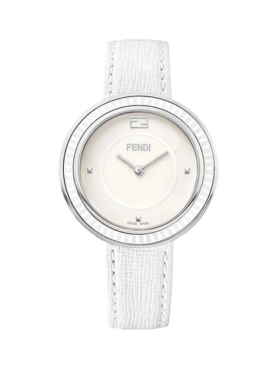 Shop Fendi My Way Stainless Steel & Leather-strap Watch