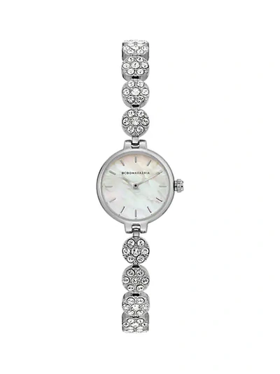 Shop Bcbgmaxazria Classic Stainless Steel, Mother-of-pearl & Crystal Bracelet Watch