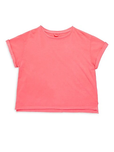 Shop Stella Mccartney Little Girl's & Girl's Solid Cotton Plum Tee In Pink