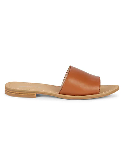 soft leather slides