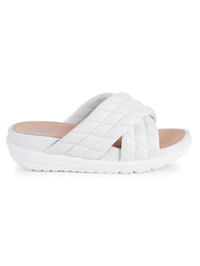 Shop Fitflop Loosh Luxe Slides In White