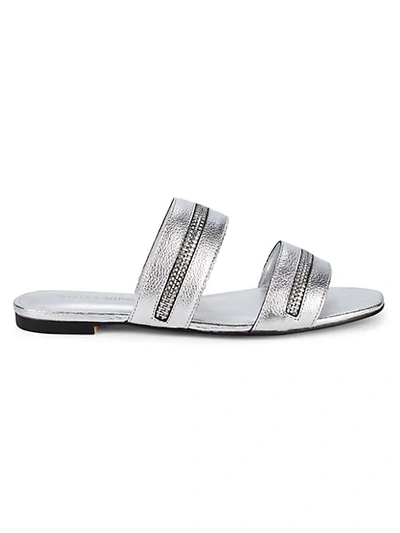 Shop Rebecca Minkoff Marciann Leather Sandals In Silver