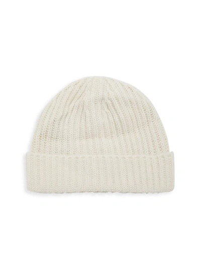 Shop Portolano Men's Ribbed Cashmere Beanie In Bleached Wash