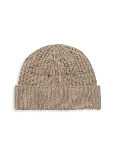 Shop Portolano Men's Knitted Cashmere Beanie In Nile Brown