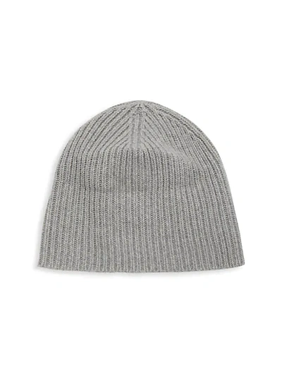Shop Portolano Knitted Cashmere Toque In Light Heather Grey