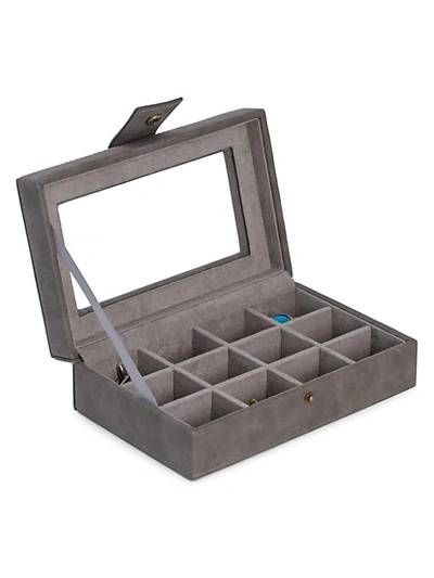 Shop Bey-berk Cufflink Storage Case In Grey