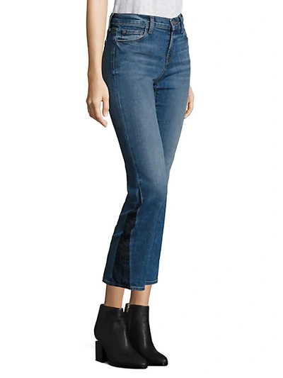 Shop J Brand Selena Cropped Bootcut Jeans/ascension In Polaris