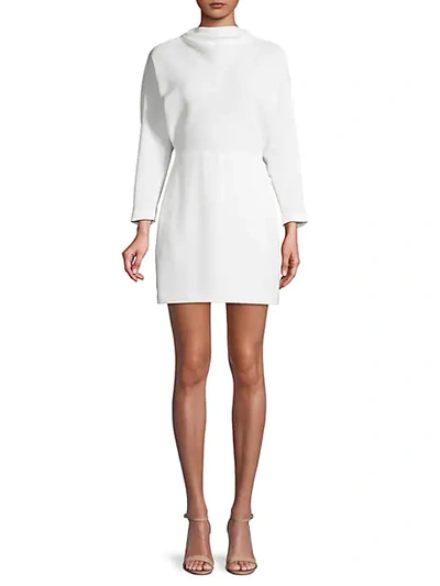 Shop A.l.c Mockneck Mini Dress In White