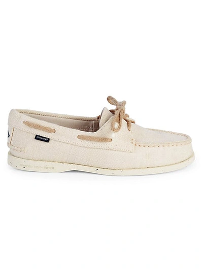 Shop Sperry Top-sider Authentic Original 2-eye Hemp Boat Shoes In Ivory