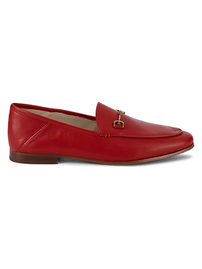 Shop Sam Edelman Loraine Leather Loafers In Lipstick Red