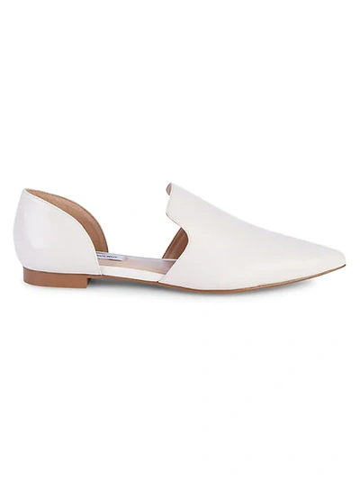 Shop Saks Fifth Avenue Eileen Leather D'orsay Flats In Ivory