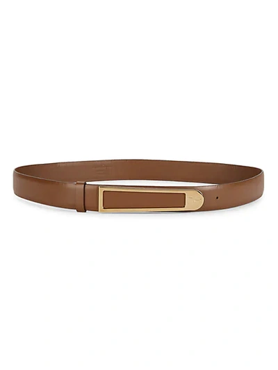 Shop Ferragamo Adjustable Leather Belt In Brown