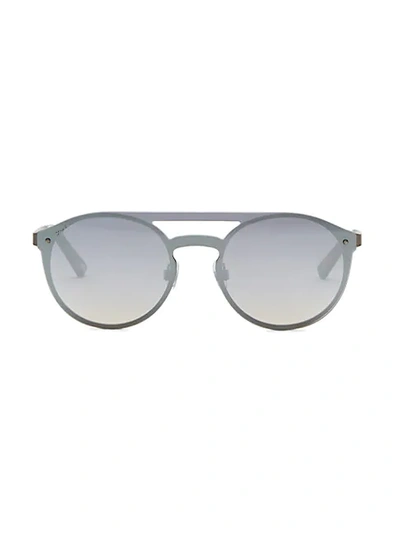 Shop Web Round Shield Sunglasses In Smoke