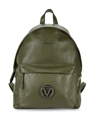 Shop Valentino By Mario Valentino Textured Leather Backpack In Green