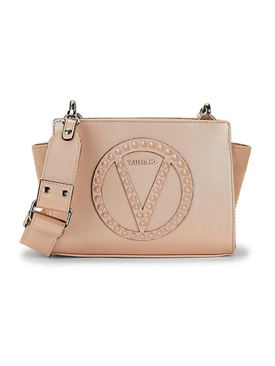 Shop Valentino By Mario Valentino Kiki Rockstud Leather Crossbody In Rose