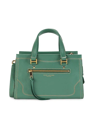 Shop Marc Jacobs Cruiser Pebbled Leather Satchel In Green