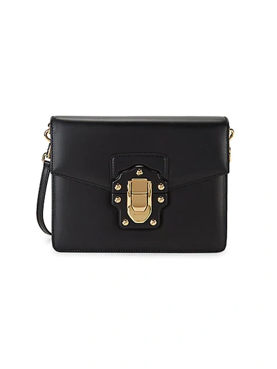 Shop Dolce & Gabbana Studded Box Shoulder Bag In Black