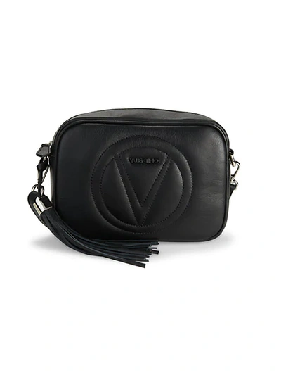 Shop Valentino By Mario Valentino Mia Sauvage Leather Camera Bag In Black