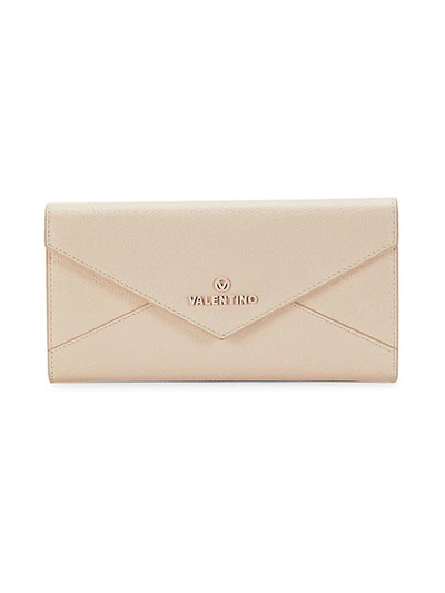 Shop Valentino By Mario Valentino Fern Palellato Leather Envelope Long Wallet In Rose