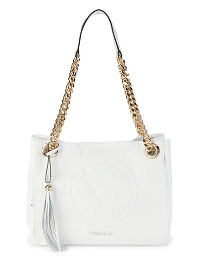 Shop Valentino By Mario Valentino Luisa 2 Sauvage Leather Tote In White