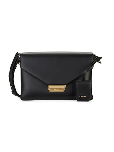 Shop Prada Small Ingrid Leather Shoulder Bag In Black