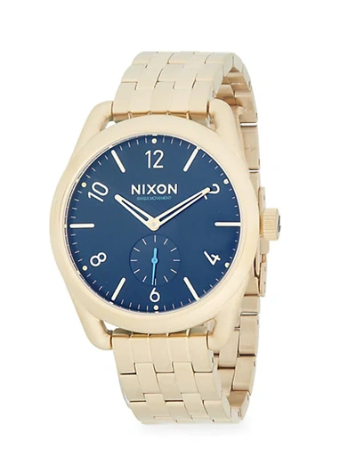 Shop Nixon Goldtone Stainless Steel Bracelet Watch