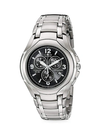Shop Citizen Eco-drive Titanium Bracelet Chronograph Watch