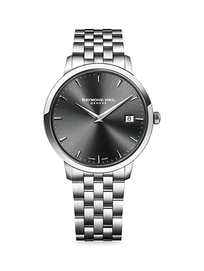 Shop Raymond Weil Men's Toccata Stainless Steel Bracelet Watch