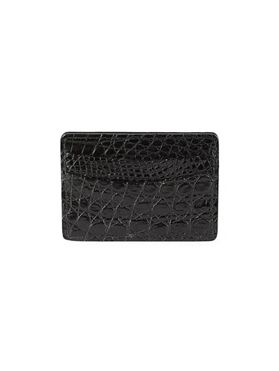Shop Saks Fifth Avenue Leather Card Case In Black