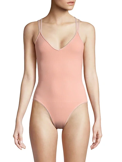 Shop L*space V-neck One-piece Swimsuit In Cherry Blossom