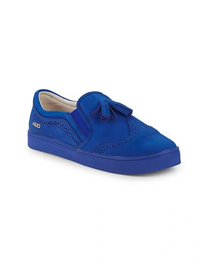 Shop Akid Little Girl's & Girl's Liv Tassel Leather Brogues In Royal Blue