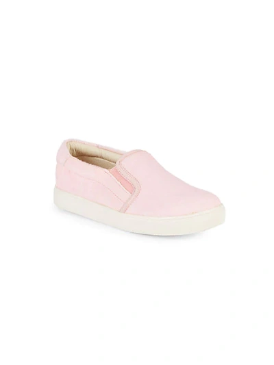 Shop Akid Little Girl's & Girl's Liv Faux Calf Hair Slip-on Sneakers In Pink Pony