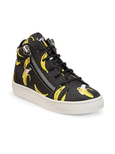 Shop Giuseppe Zanotti Girl's Banana High-top Sneakers In Bananas