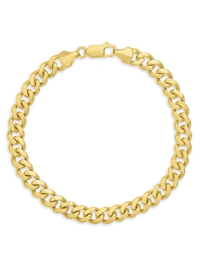 Shop Saks Fifth Avenue 14k Yellow Gold Cuban Chain Bracelet