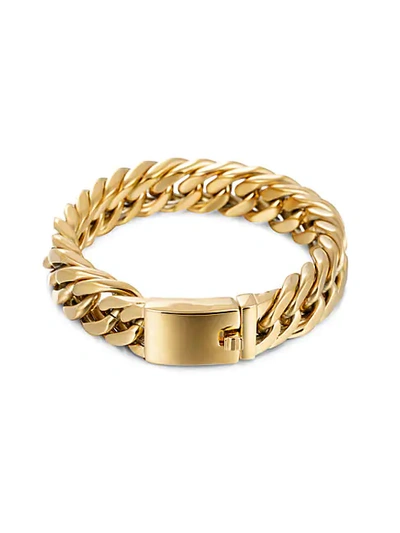 Shop Eye Candy La Christian 18k Goldplated Titanium Chain Bracelet