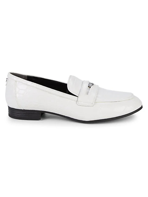 white croc loafers