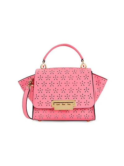 Shop Zac Zac Posen Eartha Leather Top Handle Bag In Pink