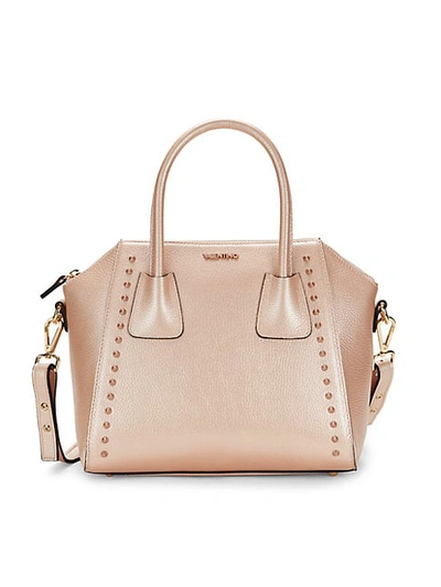 Shop Valentino By Mario Valentino Minimi Preciosa Studded Leather Shoulder Bag In Rose