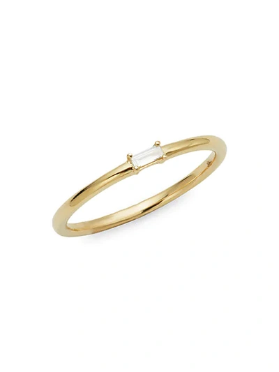 Shop Saks Fifth Avenue 14k Yellow Gold & Diamond Stackable Ring