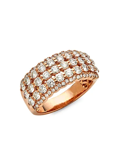 Shop Saks Fifth Avenue 14k Rose Gold Diamond Tiered Ring